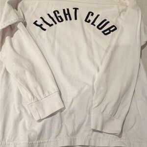 White Long Sleeve Shirt with Flight Club Logo